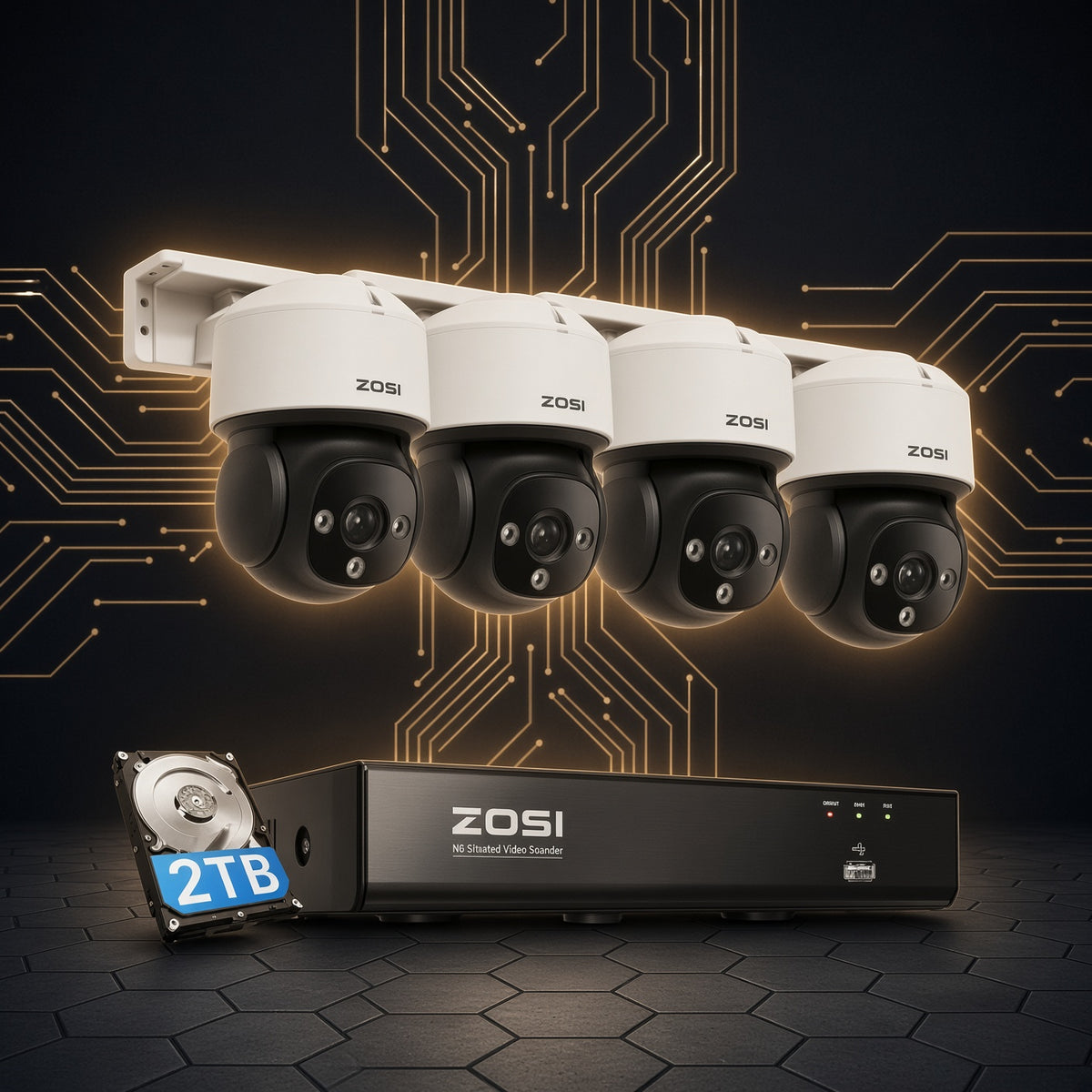 TECHGIER | ZOSI C290 4K PTZ PoE System | 2TB